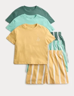 3 Pack Cotton Rich Animal Pyjama Sets (1-8 Yrs)
