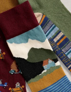 3 Pack Cotton Rich Assorted Socks