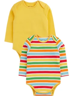 2 Pack Cotton Rich Bodysuits (7lbs-24 Mths)