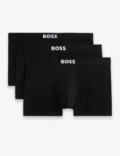 3 Pack Cotton Rich Boss One Logo Trunks