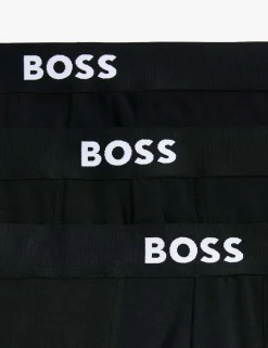 3 Pack Cotton Rich Boss One Logo Trunks