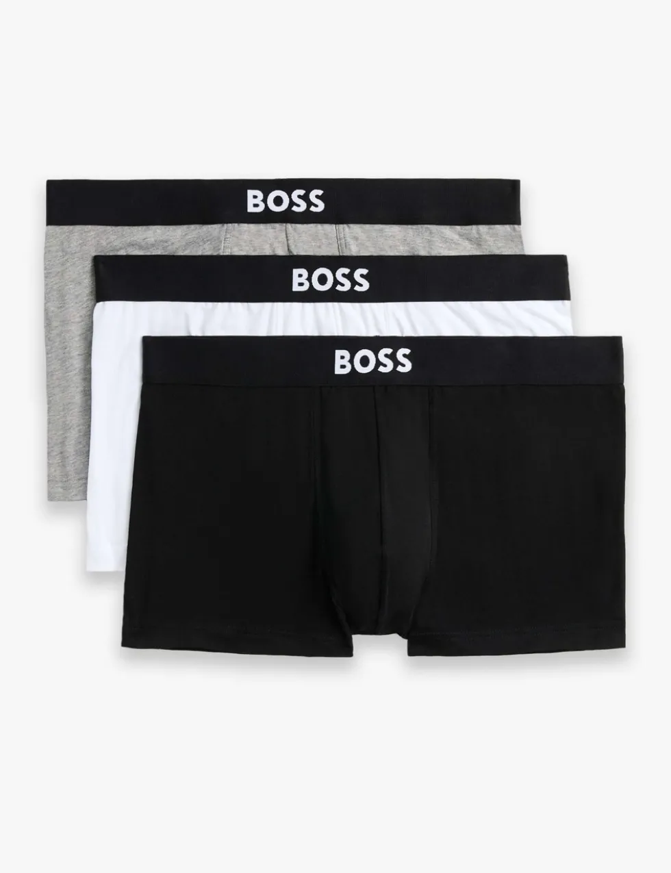 3 Pack Cotton Rich Boss One Logo Trunks