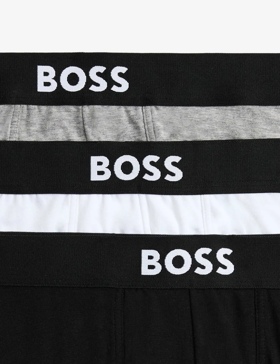 3 Pack Cotton Rich Boss One Logo Trunks