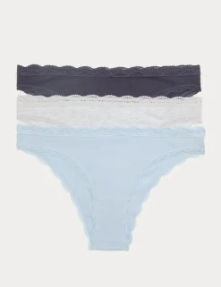 3 Pack Cotton Rich Brazilian Knickers
