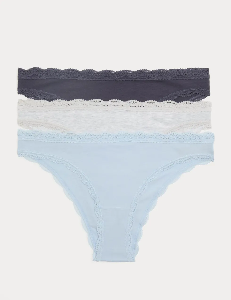 3 Pack Cotton Rich Brazilian Knickers