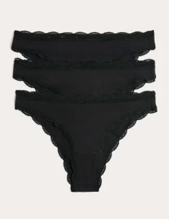 3 Pack Cotton Rich Brazilian Knickers
