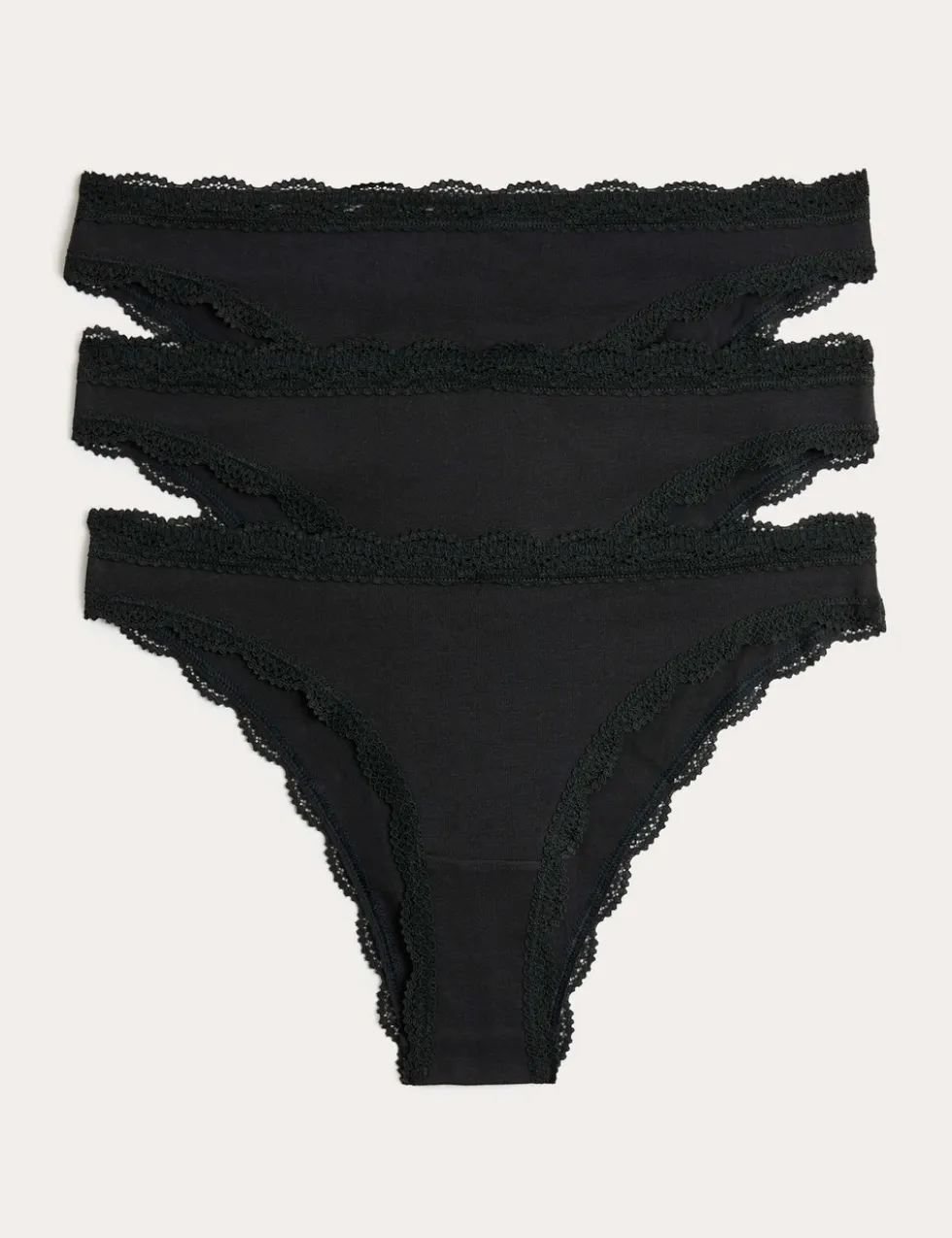 3 Pack Cotton Rich Brazilian Knickers
