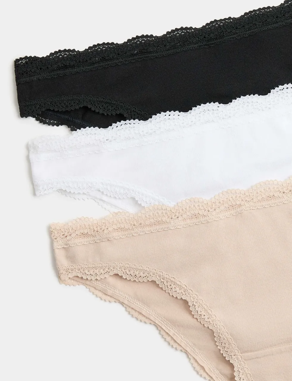3 Pack Cotton Rich Brazilian Knickers