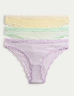 3 Pack Cotton Rich Brazilian Knickers