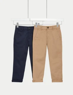 2 Pack Cotton Rich Chinos (2-8 Yrs)