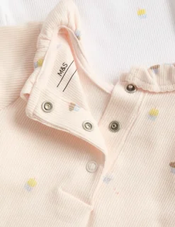3 Pack Cotton Rich Cupcake Bodysuits (6½lbs-3 Yrs)