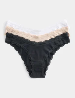 3 Pack Cotton Rich Dipped Miami Knickers