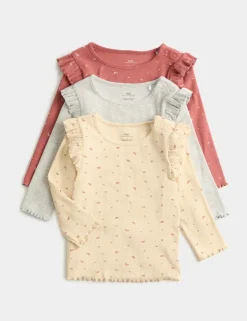 3 Pack Cotton Rich Ditsy Long Sleeve Tops (0-3 Yrs)