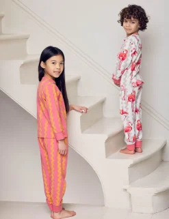 2 Pack Cotton Rich Flamingo Pyjama Sets (1-12 Yrs)