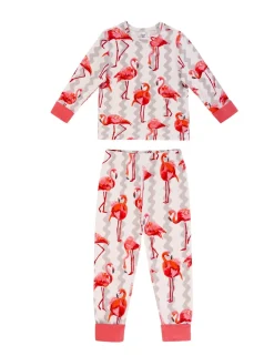 2 Pack Cotton Rich Flamingo Pyjama Sets (1-12 Yrs)