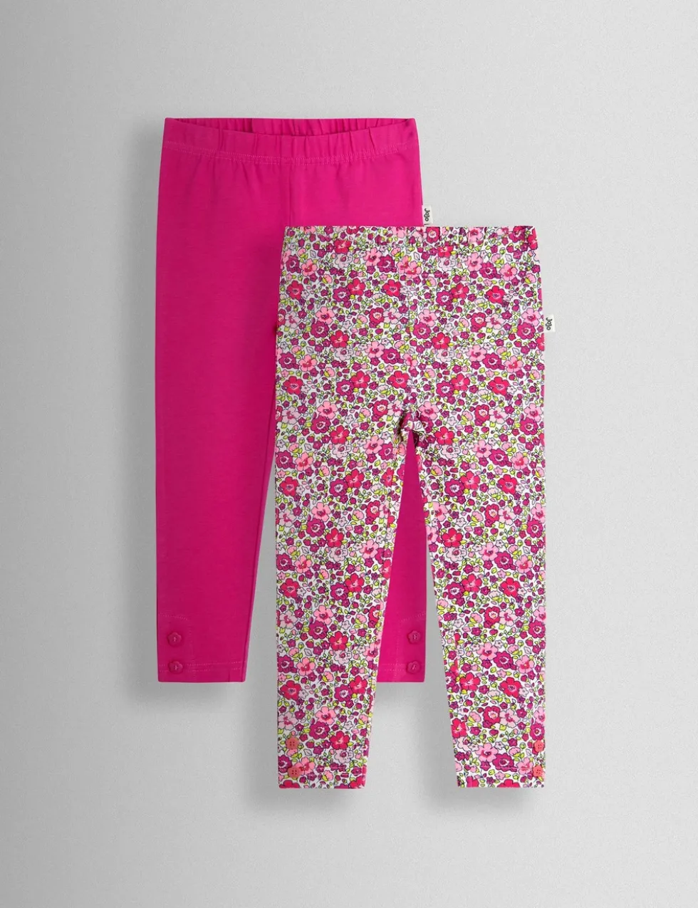 2 Pack Cotton Rich Floral Leggings (6 Mths - 7 Yrs)
