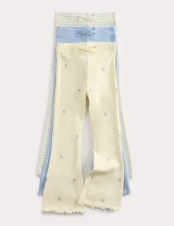 3 Pack Cotton Rich Floral & Striped Leggings (2-8 Yrs)