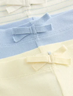 3 Pack Cotton Rich Floral & Striped Leggings (2-8 Yrs)