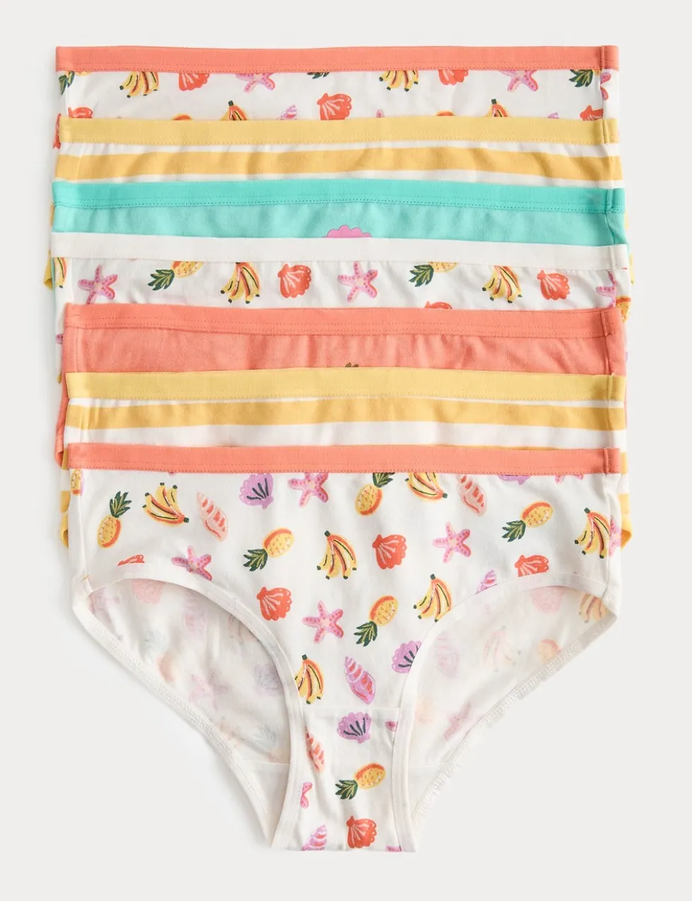 7 Pack Cotton Rich Fruit Print Knickers (18 Mths-14 Yrs)