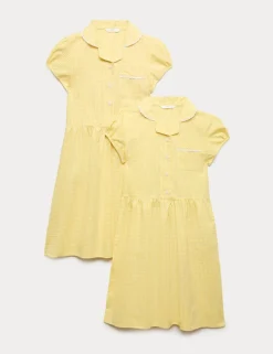 2 Pack Cotton Rich Gingham Dresses (2-14 Yrs)