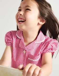 2 Pack Cotton Rich Gingham Dresses (2-14 Yrs)
