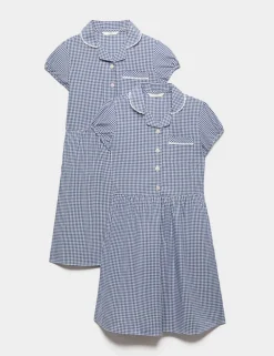 2 Pack Cotton Rich Gingham Dresses (2-14 Yrs)