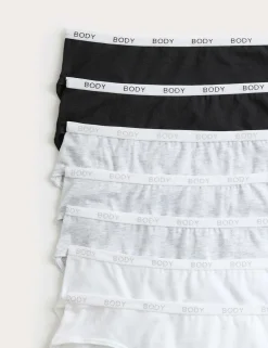 7 Pack Cotton Rich High Leg Knickers