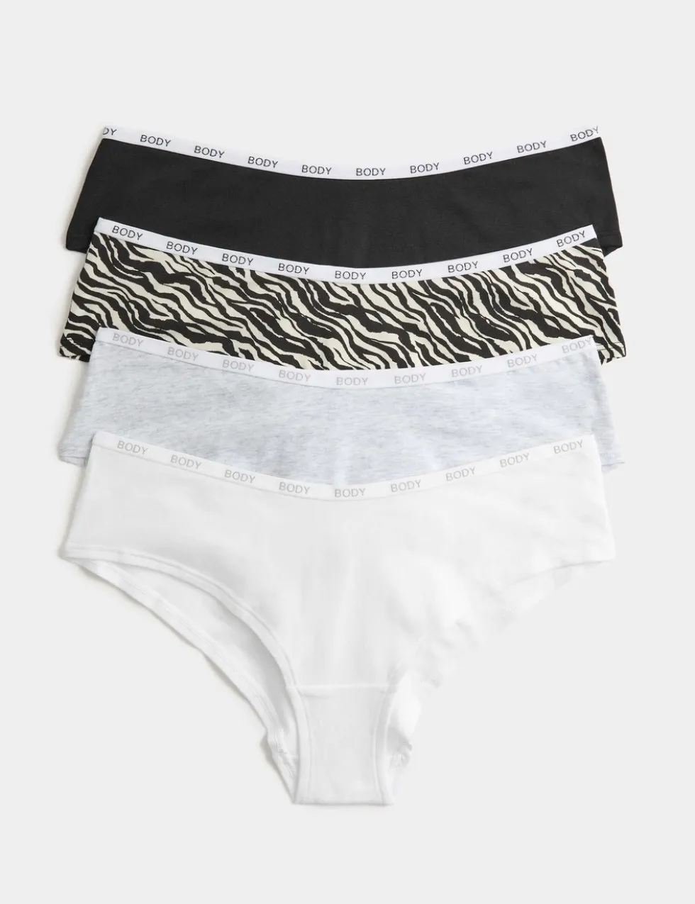 4 Pack Cotton Rich Hipster Knickers