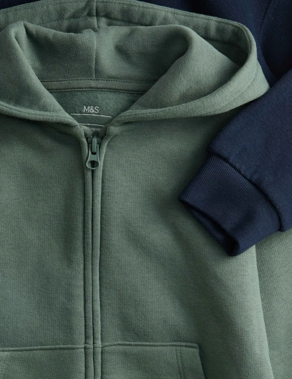 2 Pack Cotton Rich Hoodies (2-8 Yrs)
