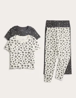 2 Pack Cotton Rich Leopard Pyjamas (0-16 Yrs)