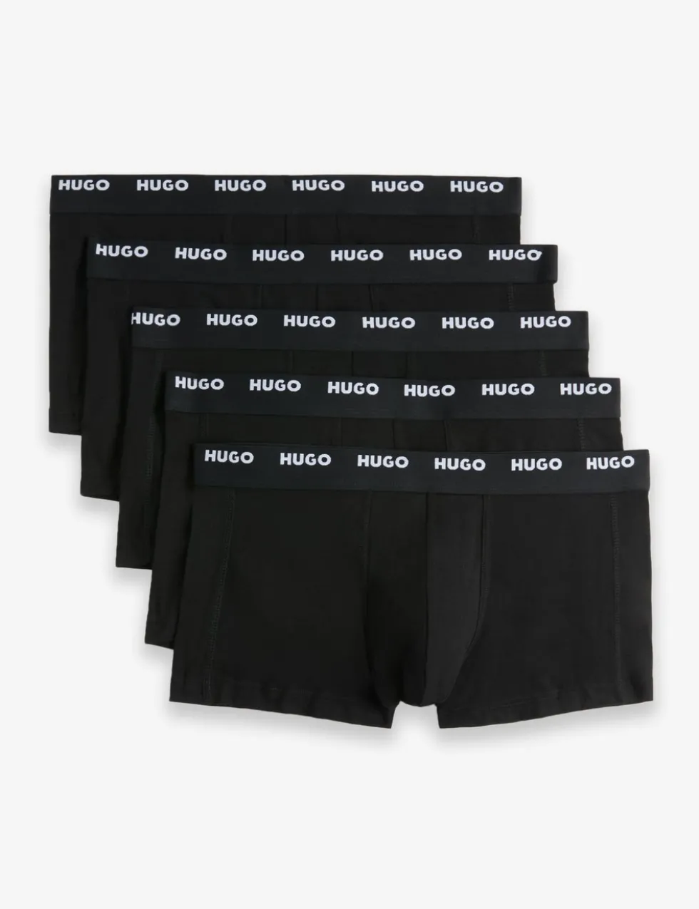 5 Pack Cotton Rich Logo Waistband Trunks