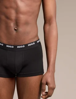 5 Pack Cotton Rich Logo Waistband Trunks