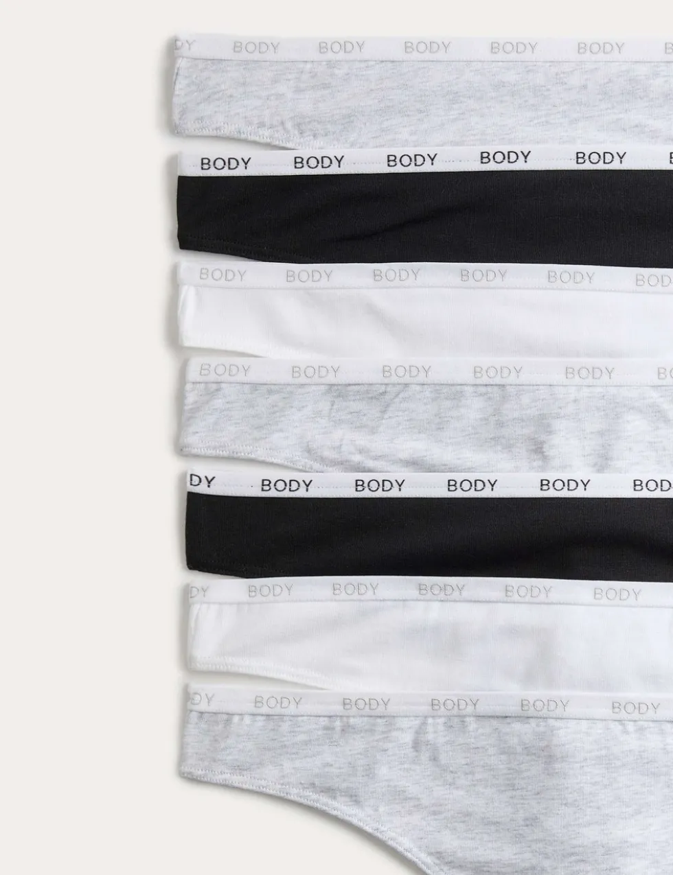 7 Pack Cotton Rich Logo Waistband Thongs