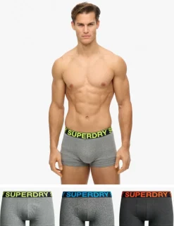 3 Pack Cotton Rich Logo Waistband Trunks