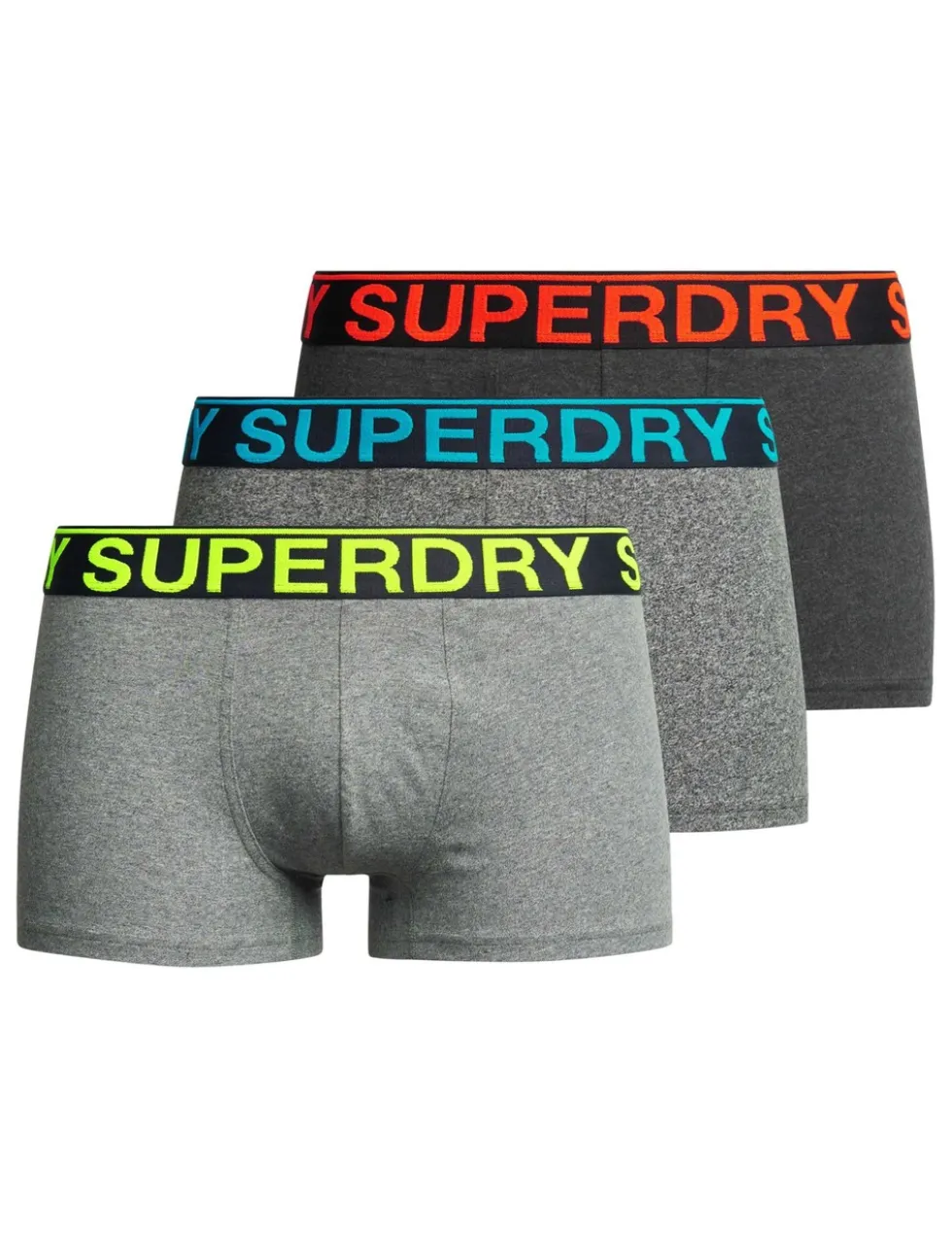 3 Pack Cotton Rich Logo Waistband Trunks