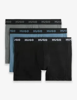 3 Pack Cotton Rich Logo Waistband Boxers
