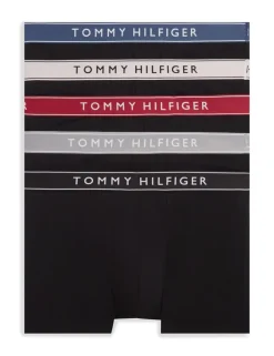 5 Pack Cotton Rich Logo Waistband Trunks