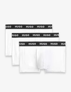 3 Pack Cotton Rich Logo Waistband Trunks
