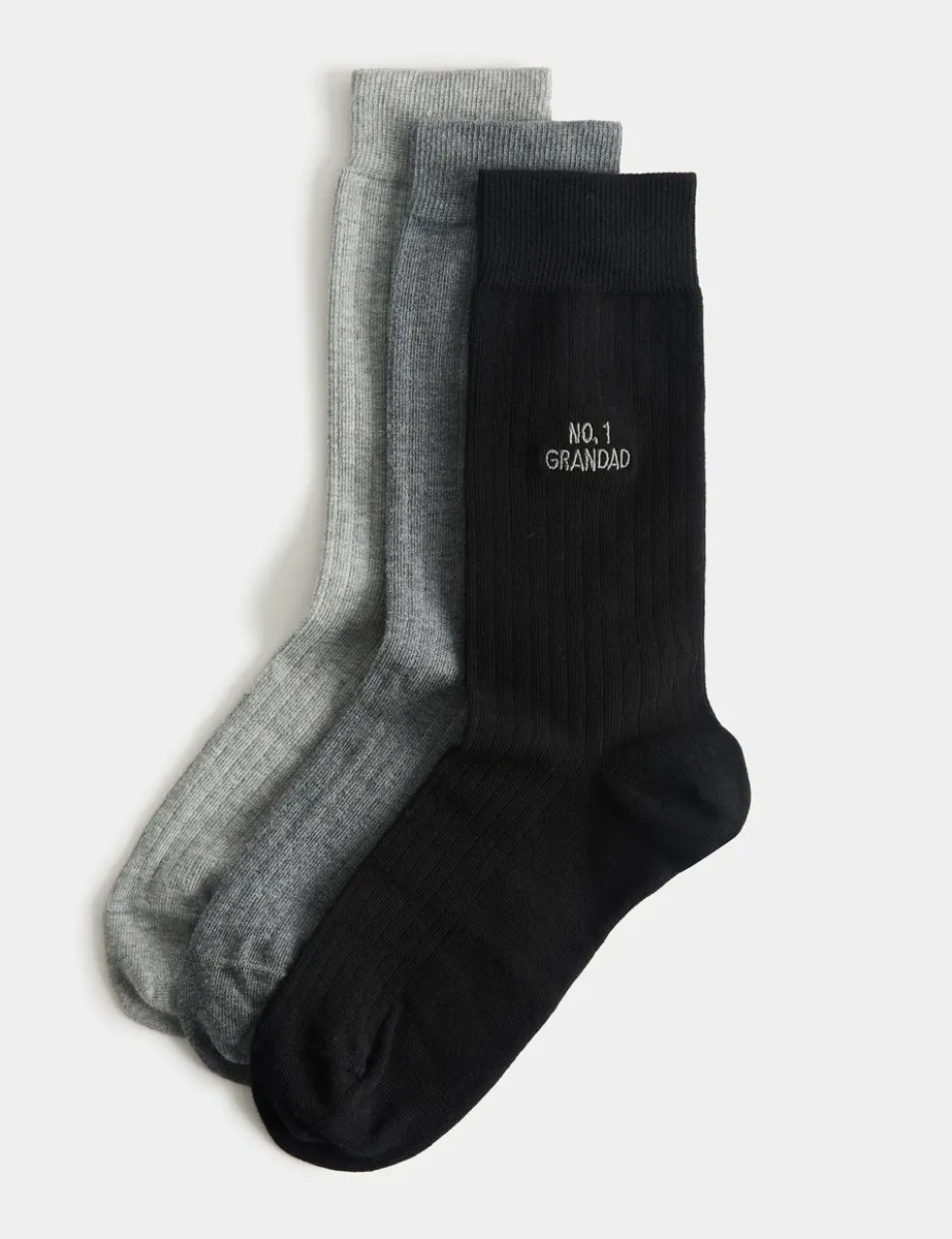 3 Pack Cotton Rich No.1 Grandad Socks