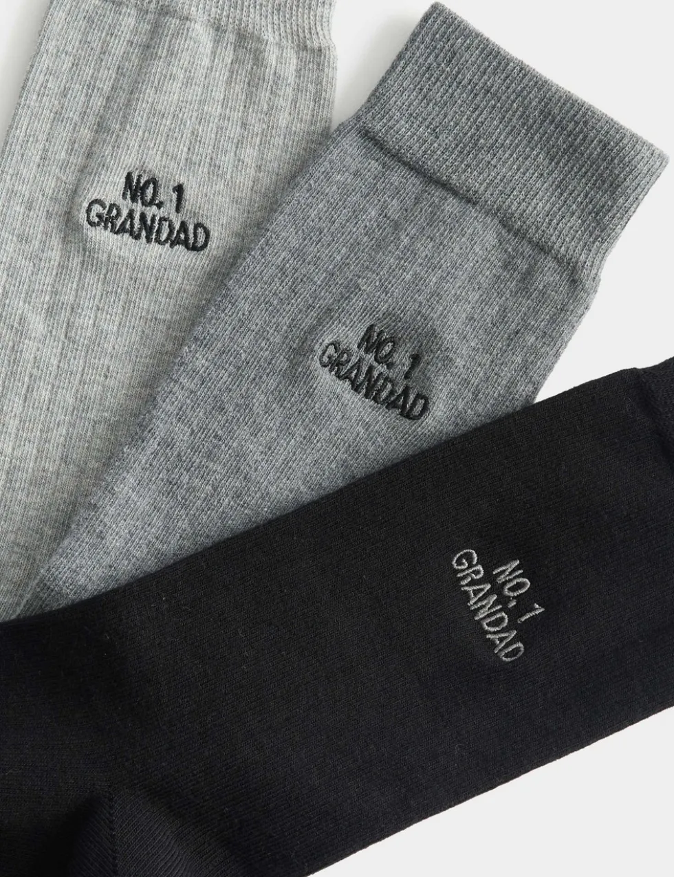 3 Pack Cotton Rich No.1 Grandad Socks