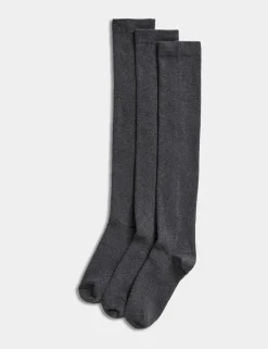 3 Pack Cotton Rich Over the Knee Socks