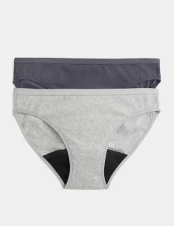 2 Pack Cotton Rich Period Bikini Knickers