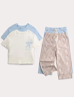 2 Pack Cotton Rich Pyjama Sets (1-8 Yrs)