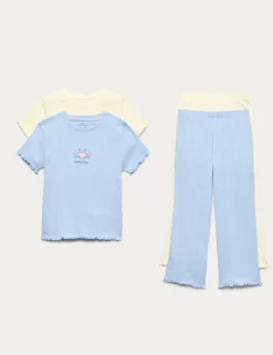 2 Pack Cotton Rich Pyjama Set (6-16 Yrs)