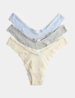 3 Pack Cotton Rich Rib Miami Knickers