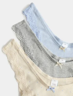 3 Pack Cotton Rich Rib Miami Knickers