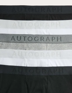 5 Pack Cotton Rich Ribbed Stretch Trunks