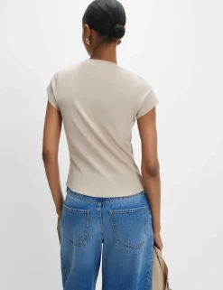 3 Pack Cotton Rich Ribbed Fitted Tops