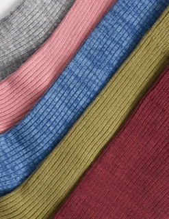 5 Pack Cotton Rich Ribbed Socks