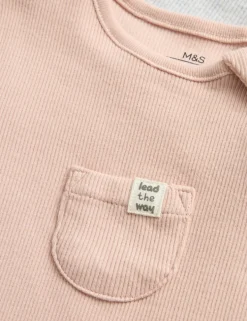 3 Pack Cotton Rich Ribbed Sleepsuits (6½lbs-3 Yrs)